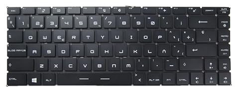Laptop Per-Key RGB Backlit Keyboard For MSI GS65 GF63 PS42 WS65 WP65 P65 Spanish SP Black Without Frame New
