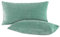 BaSaTex Winter Plüsch Kissenbezüge Kissenhüllen | 2er Pack 40x80 cm | Cashmere-Touch Coral Fleece,Rip-Cord“ | Sofakissen Couchkissen Zierkissenbezug | Reißverschluss | Salbei