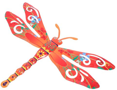 KITANDOVE 1pc Outdoor Wall Decor Iron Garden Sculptures Dragonfly Wall Art for Backyard Fence Decor
