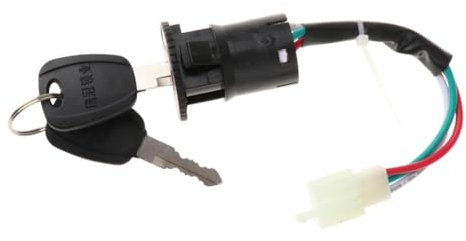 Ronyme Interruttore di accensione Blocco Chiave Interruttore di avviamento Serrature elettriche Professionali Serratura a Cilindro per Scooter Motocicletta, 3 Cavi
