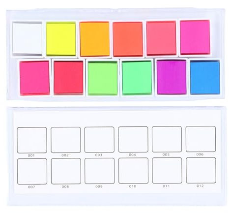 Aquarellfarben-Set, Neon-Aquarellfarben-Set, 12 Farben, Fluoreszierende, Solide Künstlerbedarfsartikel mit Aufbewahrungsbox