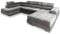 Masseno Ecksofa CASONE L-S mit Schlaffunktion U-Form, Sofa mit Bettkasten, Wohnzimmersofa, Couch, Soffa, Bettsofa, Couchgarnitur- Grau, Monolith 85