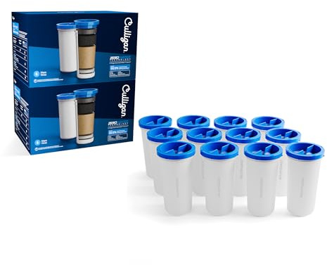 Culligan with ZeroWater Technology Replacement Filter 12-Pack, 5-Stage Advanced Water Filter – IAPMO Certified to Reduce Lead, Total PFAS (Forever Chemicals), Mercury, Fluoride, and Chlorine
