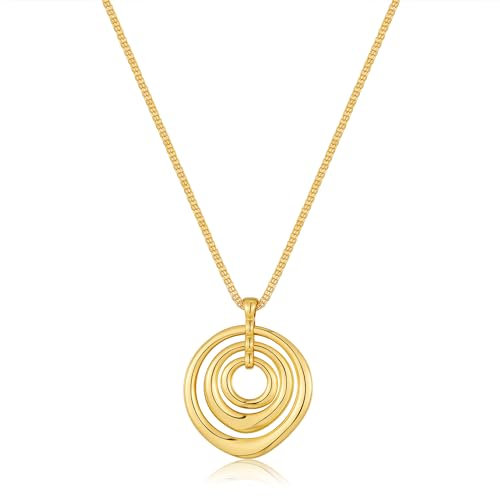 LILIE&WHITE Damen Gold Halskette – Gold Design mit Mehreren Ringen, Hypoallergen, Verblasst Nicht – Elegante Kette für Stilvolle Outfits – Geschenkidee für Frauen