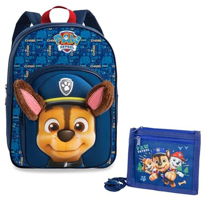 Paw Patrol Rucksack und Brustbeutel im Set für Kindergarten und Kita Kinderrucksack Fabrizio, 3-6 Jahre (Blau 3)