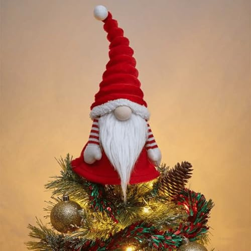 31cm Red and White GrooviKert Gonk Christmas Tree Topper