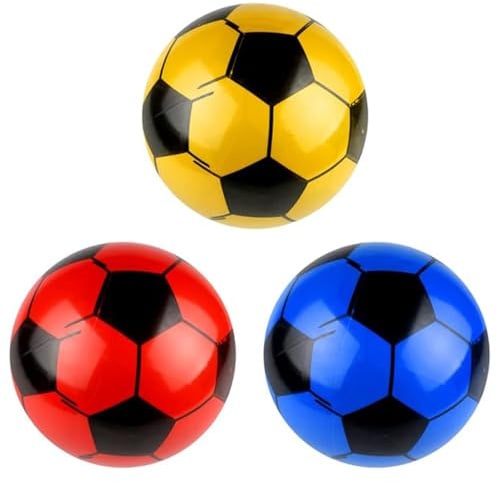 ZINNIAUK PVC Plastic Footballs in Assorted Colors | Lightweight Outdoor & Indoor Play Balls | Soft, Safe & Fun for Garden Adventures, Beach Days, School Games & more