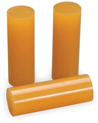 3M 3738 PG Hot Melt Adhesive Tan High Melt Slug - 1 in Dia - 3 in - 82609 [Price is per CASE (Pound x 22)]