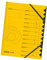 Herlitz 10843340 Ordnungsmappe Quality 1-12, A4, gelb, 12 Fächer mit Gummizug, 1 Stück