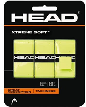 HEAD Unisex-Erwachsene Xtremesoft Griffband, gelb, Einheitsgröße , 3 Stück (1er Pack)