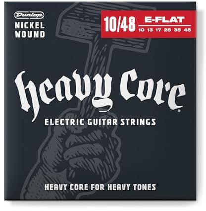 JIM DUNLOP DHCN1048 - Cuerdas para guitarra eléctrica - Heavy Core Heavy 10-13-17-28-38-48