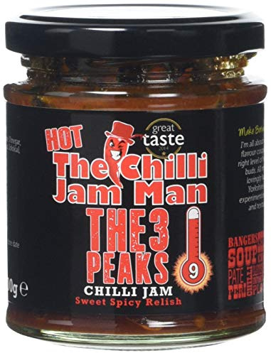 Chilli Jam Man Heat-9 3-Peaks Jar, 200g