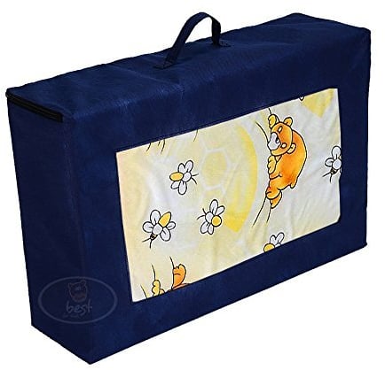 Best For Kids Matratze für das Reisebett 120 x 60 x 6 cm inkl.Transporttasche mit Kinder-Rollmatratze Kindermatratze in 4 Farben, Reisebettmatratze mit Tragetasche (Orange)