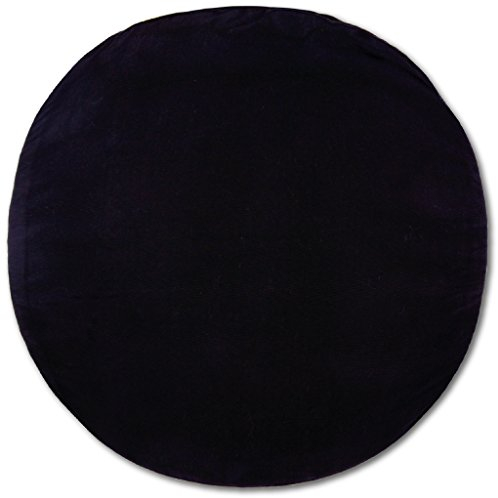 Bestlivings Kissenhülle mit und ohne Füllung in über 100 vers. Größen und Farben, Kissenbezug Dekokissen, Serie: Ellen, Auswahl: 60cm rund mit Füllung schwarz - Black