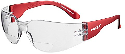 voltX ‘GRAFTER’ (TRANSPARENTES dioptría +1.5) Lentes de lectura de seguridad industrial bifocales, Certificado CE EN166F / Gafas de Ciclismo – Safety Reading Glasses + Lente UV400