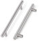 Probrico Küchentürgriffe für Schrank, Edelstahl Möbelgriffe 224mm Lochabstand, Silber Kleiderschrankgriffe, Schrank Griffe gebürstet Nickel, 10-Stück