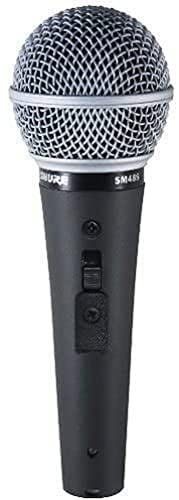 Shure SM48S Dynamisches Sprach- und Gesangsmikrofon mit Nierencharakteristik mit An/Aus-Schalter, Schwarz