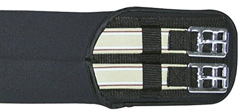 HKM Elastik Sattelgurt schwarz 130