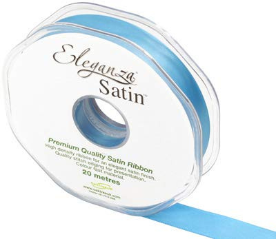 Eleganza Double Faced Satin 15mm x 20m Turquoise No.55, 15 mm x 20 m