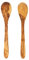 NATUREHOME Olivenholz Salatbesteck Küchenhelfer - 30 cm Küchenset 2tlg. mediterranes Besteck für Salate aller Art