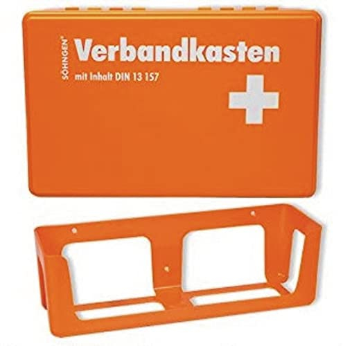 Verbandkasten mit Füllung DIN 13157 mit Wandhalterung (20 Jahre haltbar)