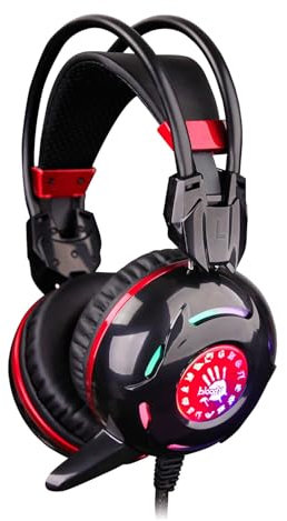 A4 Tech Bloody G300 Binaural Diadema Negro, Rojo Auricular con micrófono - Auriculares con micrófono (PC/Juegos, Binaural, Diadema, Negro, Rojo, Alámbrico, 2,2 m)
