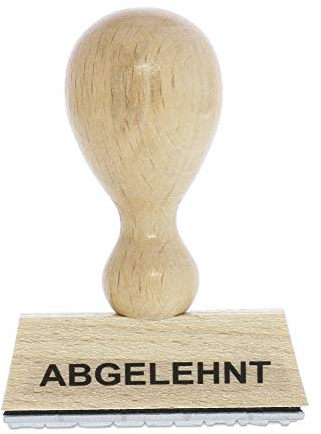 Holzstempel ABGELEHNT (50x10 mm - 1 Zeile)