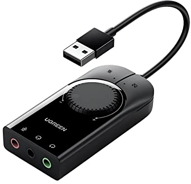 External Sound Card Ugreen CM129 USB 15cm Black