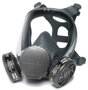 Moldex 9000 Series Reuasble Full Face Respirator/Mask with 7400 Ammonia/Methylamine Cartridge (1 Each) (Small)
