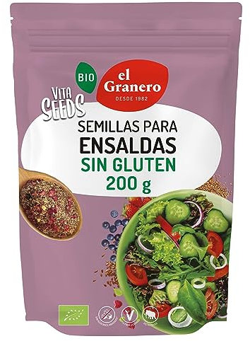 El Granero Integral - Vita Seeds Lino Molido, Trigo Sarraceno y Frutas Deshidratadas - 200 g - Fuente de Proteínas y Ácidos Grasos Omega-3 - Rico en Fibra y Antioxidantes - Apto para Veganos