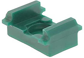 Camas 10x Auflagebock GERADE für Doppelstabmattenzaun 46mm x 20mm (Moosgrün (RAL 6005))