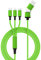 smrter 5 in 1 Multi USB-Ladekabel mit USB, USB-C und Micro-USB, USB-C und 120 cm lang, Nylon und Aluminium, ultra robust (1 Stück, grün)