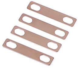 Alnicov 4Pcs Gitarrenhalsscheiben 0,2 mm 0,5 mm 1 mm Dicke Messingscheiben für E-Gitarren-Gitarrenbauer (Chrom)
