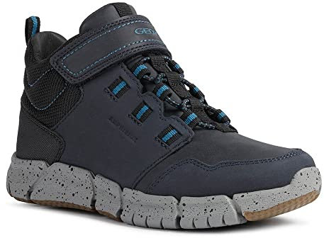 Geox J Flexyper Boy B Abx Ankle Boot, Navy Petrol, 31 EU