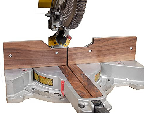 SawSert Zero Clearance Fence for Dewalt 12 Sliding Miter Saw - Black Walnut - Fits DWS779 DWS780 DWS782 DHS780 DHS790