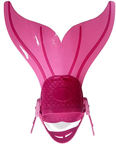 Rock88 Schwimm Training Flossen Meerjungfrau Monoflosse Fins Einstellbare Wasser Sport Spielzeug Schwänze für Jungen Mädchen Kinder 5-15Y,Pink