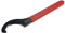 sourcing map C Hook Spanner Wrench Collet Chuck for 55-62mm Round Nut, with Red Non-Slip Handle