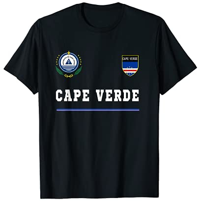 Kap Verde Sport/Fußball Trikot Flagge Fußball Cabo Verde T-Shirt