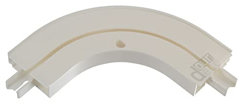 ourdeco® Erker Außenbogen für Vorhangschienen, weiß, 1 Stück, 1-läufig