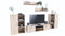 MATKAM Wohnwand Herkules II, Schrankwand Wohnzimmer Modern, Wohnzimmerschrank mit Fernsehtisch, Sideboard und Wandregal Wohnzimmer Komplett Möbel (Sonoma Eiche)