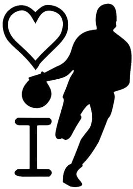 Love Basketball Aufkleber NBA Freiwurf Dunking Nowitzki Sticker Jordan 17x12cm in 21 Farben