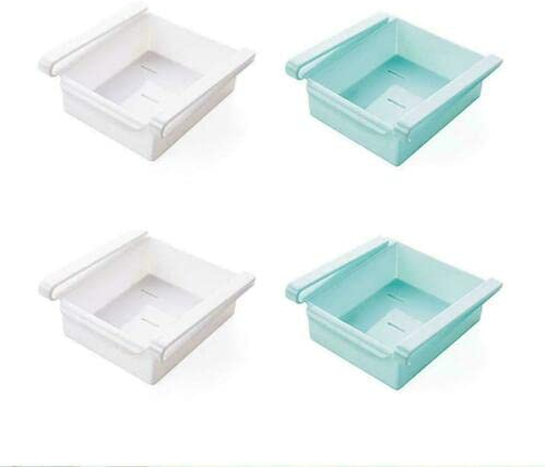 Vision4ever 2Pcs Random Kitchen Freezer Fridge Organizer Drawers Storage Rack Holder Shelf