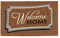 Fußmatte Kokos Natur Schmutzfangmatte - Eingangsmatte rutschfeste Türmatte robust für Innen und Außen - Coco Design Kokosmatte 45x75 cm: Welcome Home