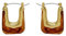 Bysonglezai Ohrringe Damen Ohrstecker Schmuck Mädchen Earringstemperament High Sense Acryl U-Förmige Tropfen-Ohrringe Für Frauen Retro Schmuck Party Mädchen Mode-Accessoires Kaffee
