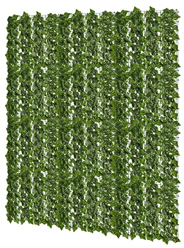 Sonnewelt Künstliche Efeu Süßkartoffelblatt Hecke Sichtschutz,Efeu Sichtschutz 200 * 300cm,Sichtschutzzaun, Rolle,Efeublätter eignet Sich perfekt für Terrassenbereiche im Freien