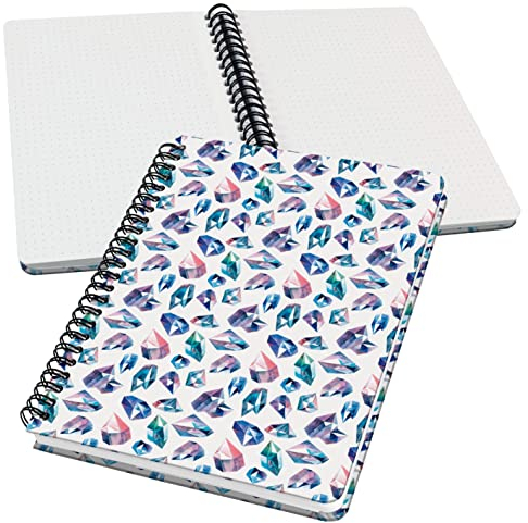 SIGEL JN616 Spiralblock A5 dotted, Notizblock Bullet Journal Jolie, 120 Seiten, violett/blau, vegan, aus nachhaltigem Papier hergestellt