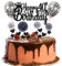 Tortendeko 40. Geburtstag - Happy 40th Birthday Deko für Mann und Frau - Kuchendeko Schwarz mit Hello 16 Glitter Cake Topper