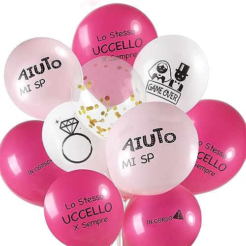30pz Palloncini per Addio Nubilato Sposa Gadget Divertente l'Addio nubilato Decorazione Addobbi Idee Scherzo per Festa d’Addio Nubilato Sposa Matrimonio