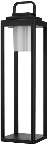 REV LED Lampe - Akku Laterne aus Aluminium, stilvolle Aussenlampe mit Dimmfunktion, H:50cm, 160lm, 2W, 4000mAh, IP65, schwarz