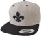 Cap Flexfit Snapback : Fleur de Lis - Kappe Herren & Damen (Heather-Black One Size)